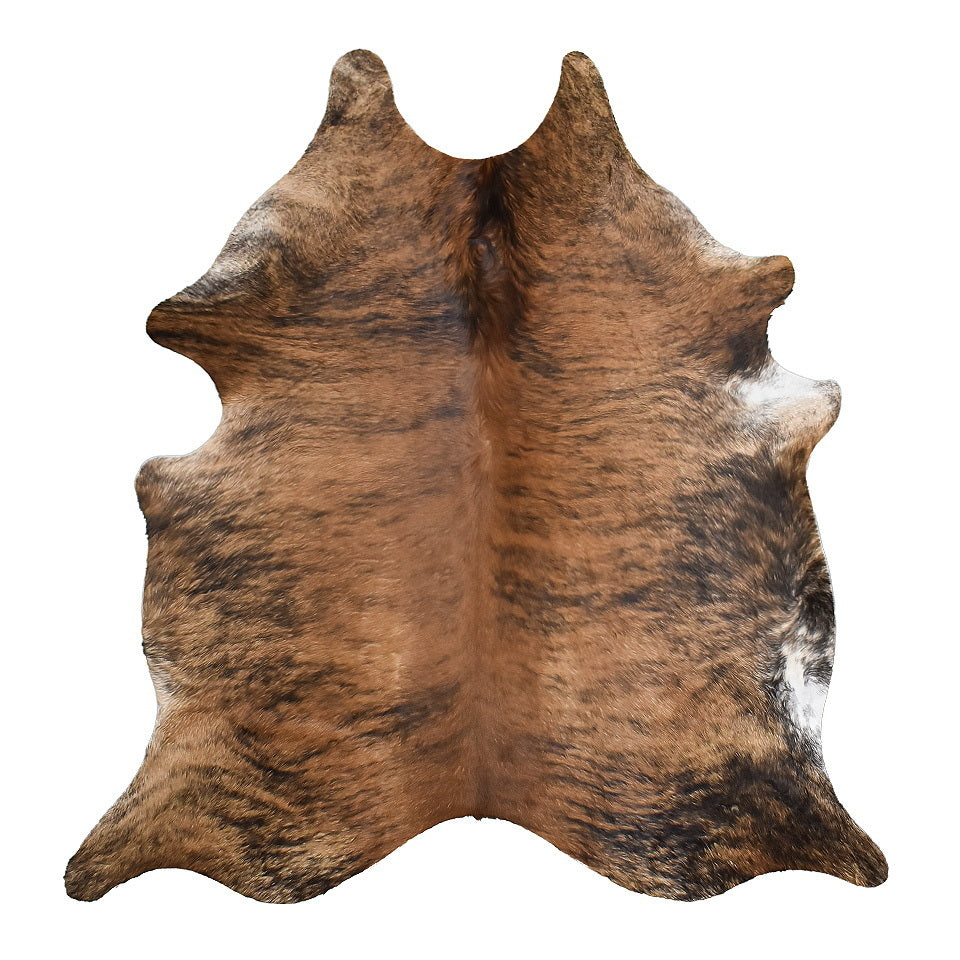 Natural Brazilian Cowhide Rug -  Caramel, Espresso & Ivory