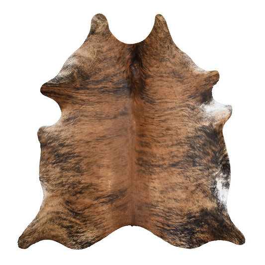 Natural Brazilian Cowhide Rug -  Caramel, Espresso & Ivory