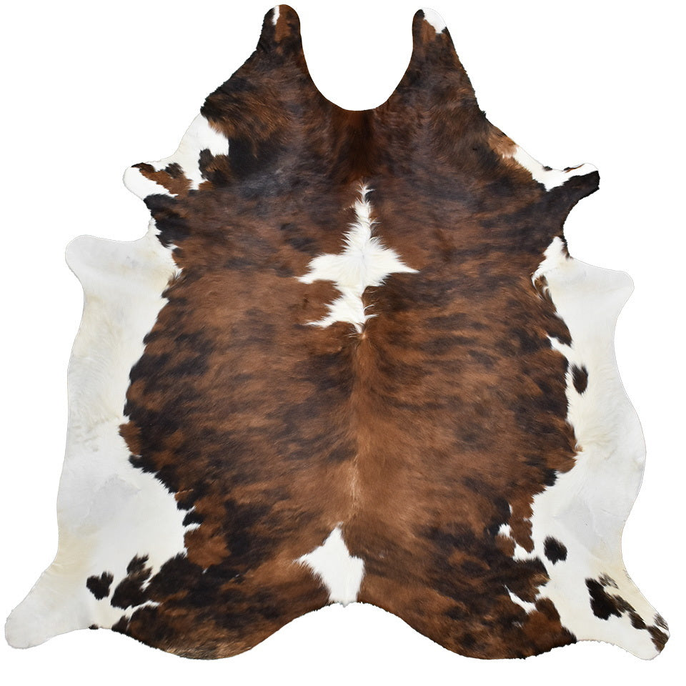 Natural Brazilian Cowhide Rug -  Mocha, Espresso & Ivory