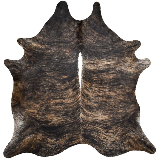 Natural Brazilian Cowhide Rug -  Ivory, Espresso & Caramel