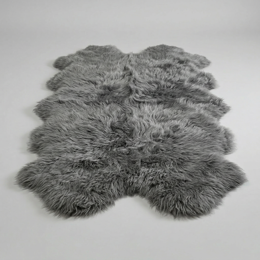 Octo Sheepskin Rug & Throw, XXLarge, approx. 6'x8' , Grey