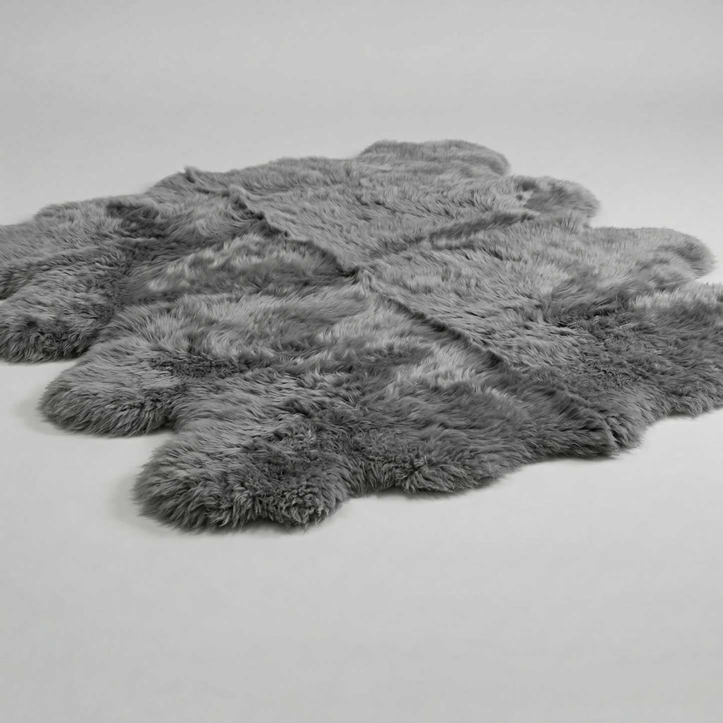 Octo Sheepskin Rug & Throw, XXLarge, approx. 6'x8' , Grey
