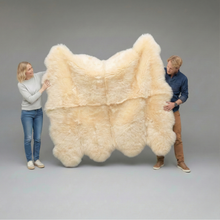 Load image into Gallery viewer, Octo Sheepskin Rug &amp; Throw, XXLarge, approx. 6'x8' , Champaign