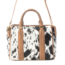 Load image into Gallery viewer, Speckled Range Hairon Leather Concealed Carry Bag in Arctic Storm