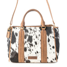 Load image into Gallery viewer, Speckled Range Hairon Leather Concealed Carry Bag in Arctic Storm
