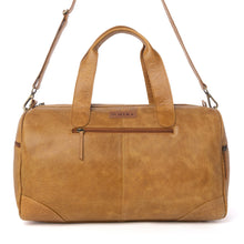 Load image into Gallery viewer, Cattle Drive Men's Hairon Leather Traveller Bag in Bridle Ivory