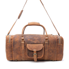 Load image into Gallery viewer, Redmont Leather Traveller Bag in Amber Brown