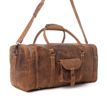Load image into Gallery viewer, Redmont Leather Traveller Bag in Amber Brown