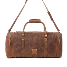 Load image into Gallery viewer, Redmont Leather Traveller Bag in Amber Brown