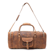 Load image into Gallery viewer, Redmont Leather Traveller Bag in Amber Brown