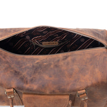 Load image into Gallery viewer, Redmont Leather Traveller Bag in Amber Brown