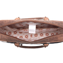 Load image into Gallery viewer, Ironpeak Hairon Leather Laptop Bag in Coal Snow
