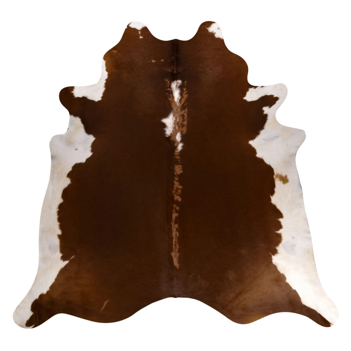 Natural Brazilian Cowhide Rug -  Mocha & Ivory