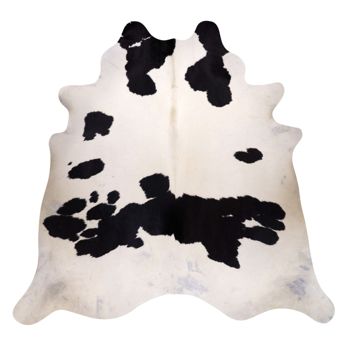 Natural Brazilian Cowhide Rug -  Ivory & Espresso