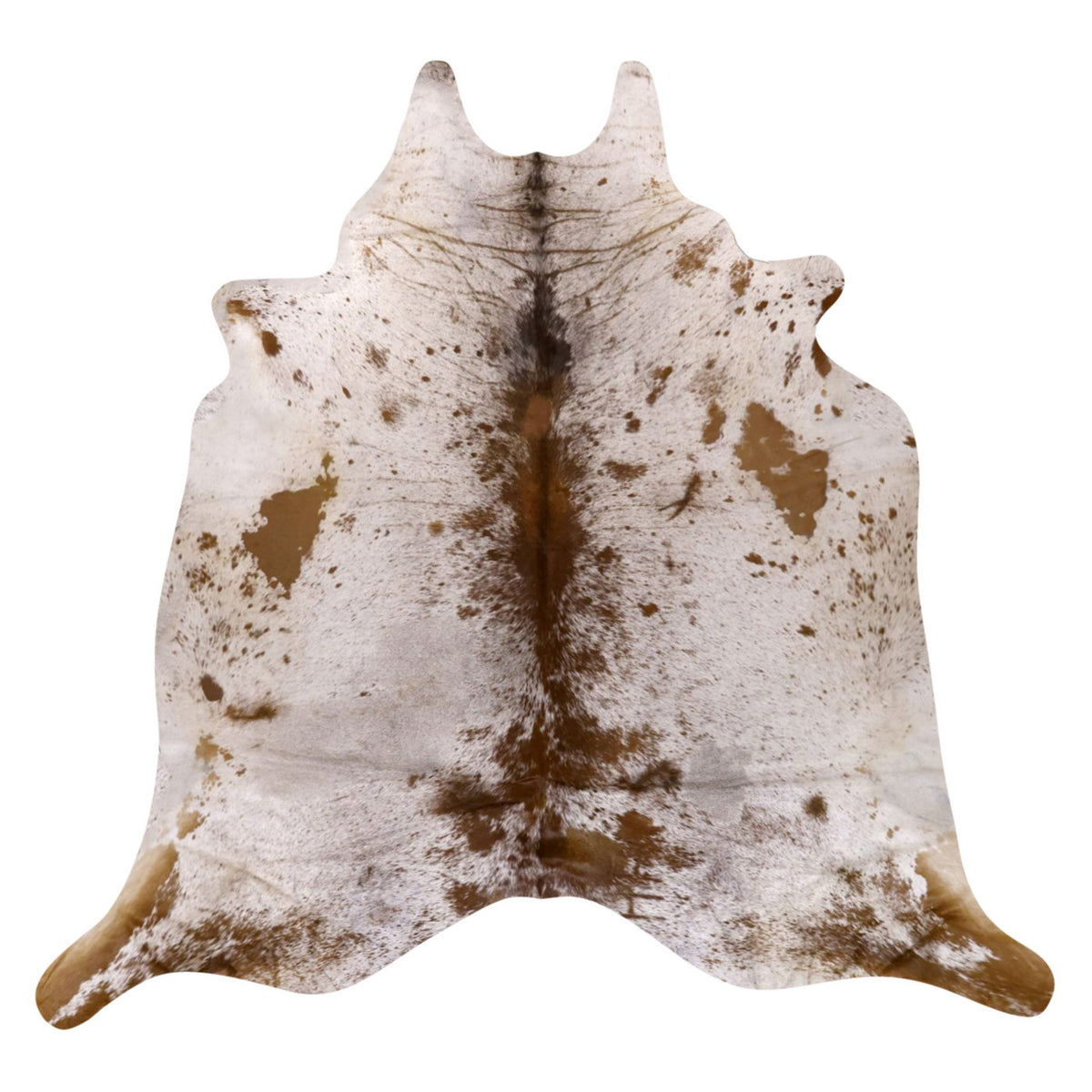 Natural Brazilian Cowhide Rug -  Ivory & Caramel