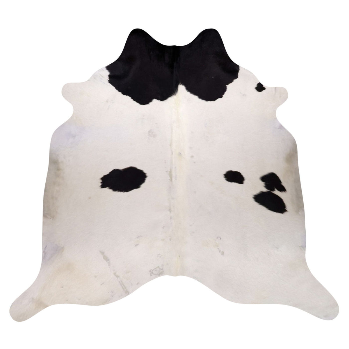 Natural Brazilian Cowhide Rug -  Ivory & Espresso