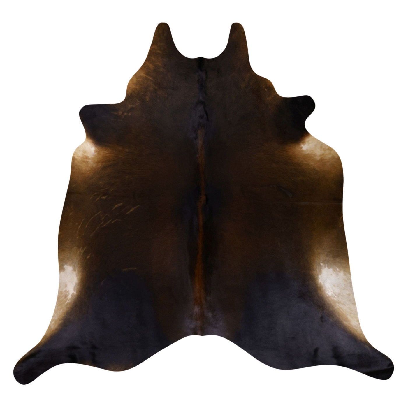 Natural Brazilian Cowhide Rug -  Chocolate & Espresso