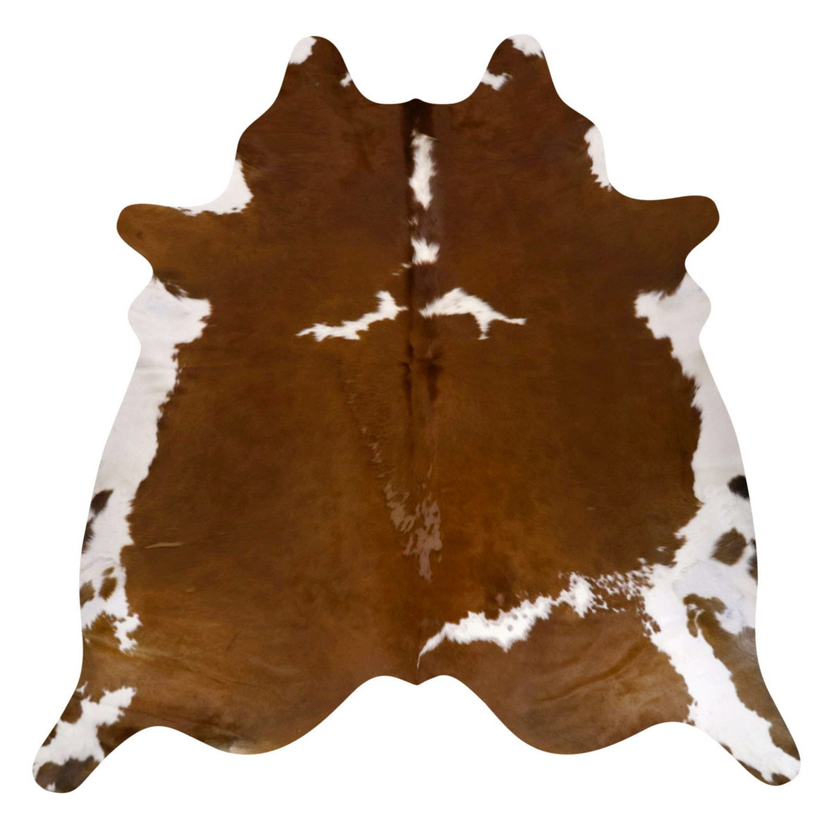 Natural Brazilian Cowhide Rug -  Mocha & Ivory