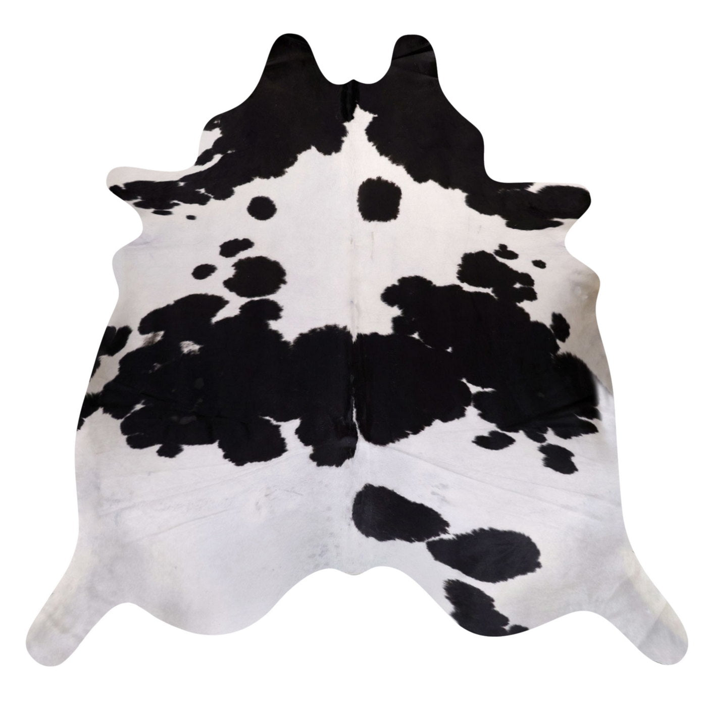 Natural Brazilian Cowhide Rug -  Ivory & Espresso