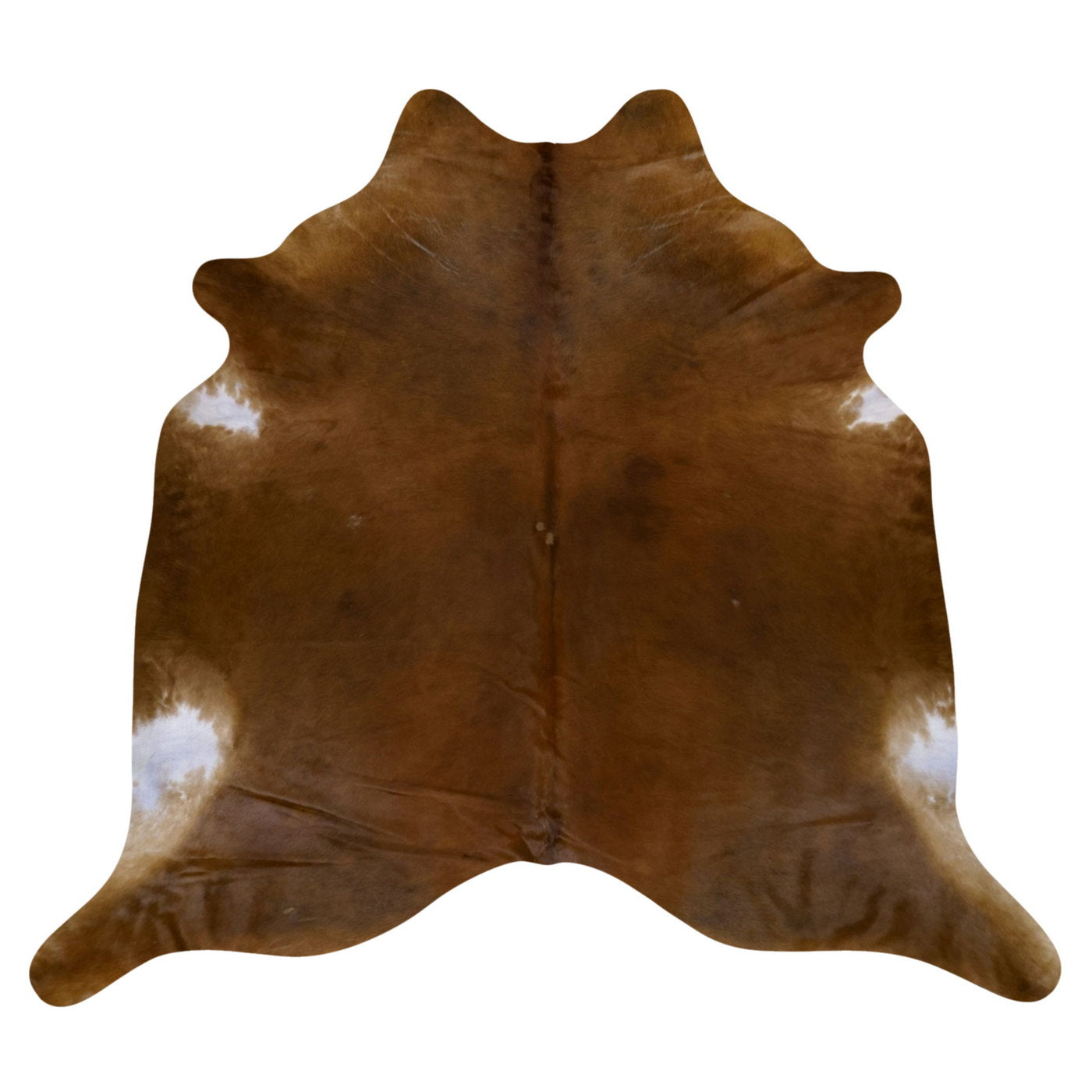 Natural Brazilian Cowhide Rug -  Mocha & Ivory
