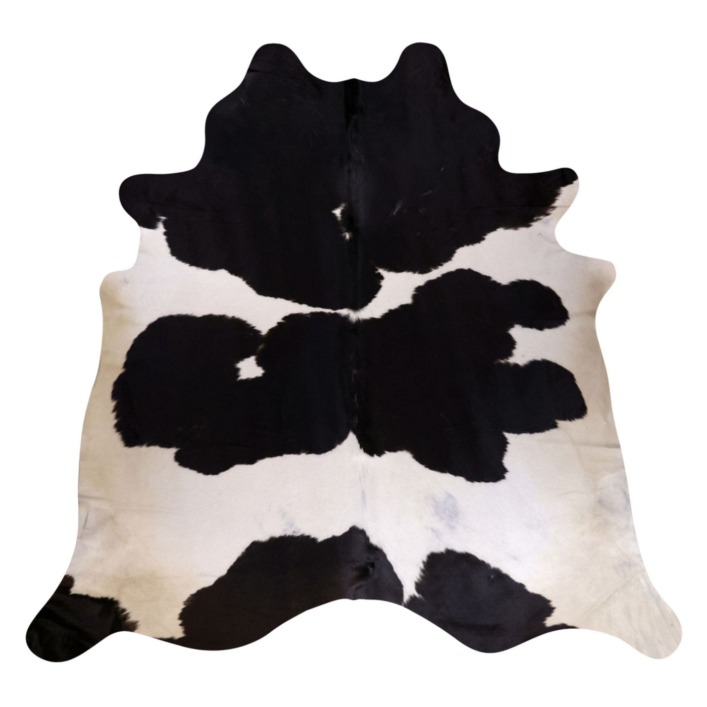 Natural Brazilian Cowhide Rug -  Ivory & Espresso