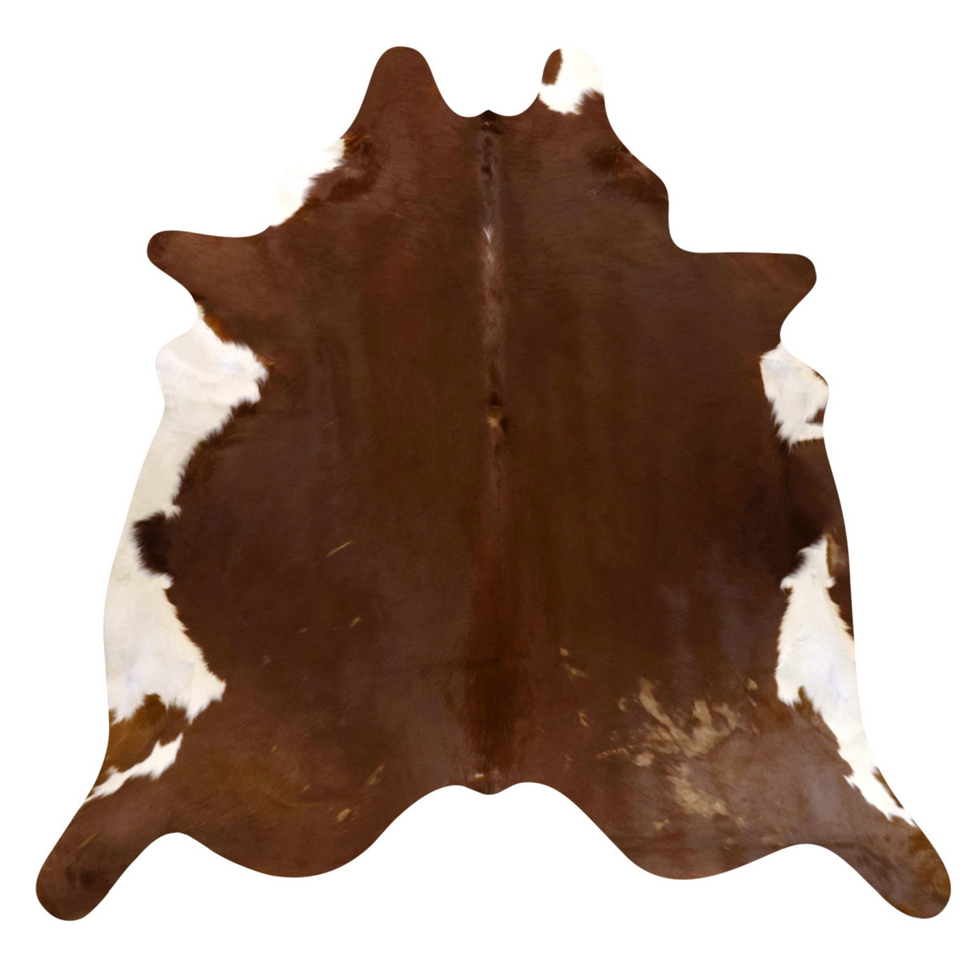 Natural Brazilian Cowhide Rug -  Mocha & Ivory