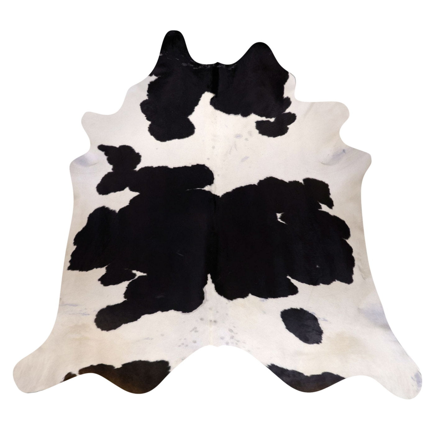 Natural Brazilian Cowhide Rug -  Ivory & Espresso