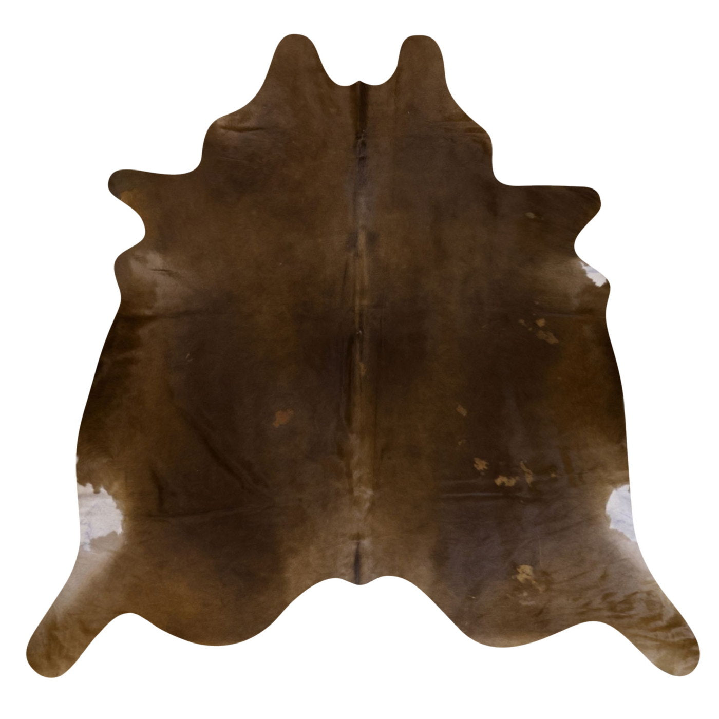 Natural Brazilian Cowhide Rug -  Chocolate  