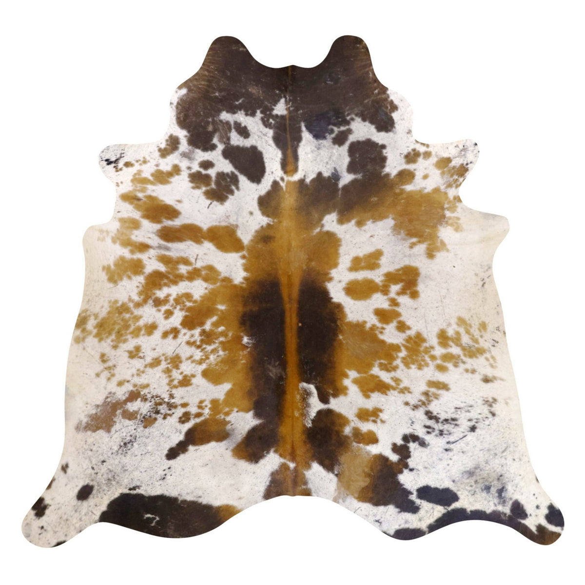 Natural Brazilian Cowhide Rug -  Mocha, Espresso & Ivory
