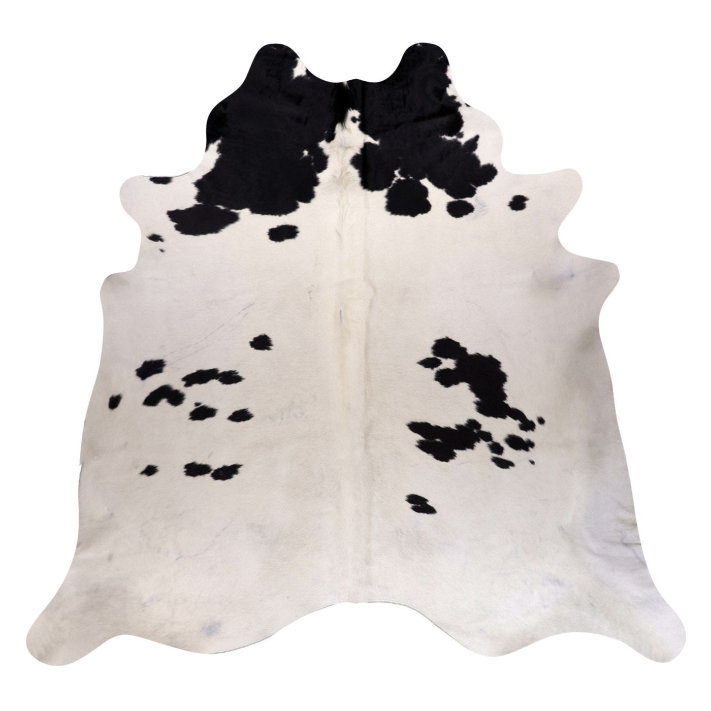 Natural Brazilian Cowhide Rug -  Ivory & Espresso
