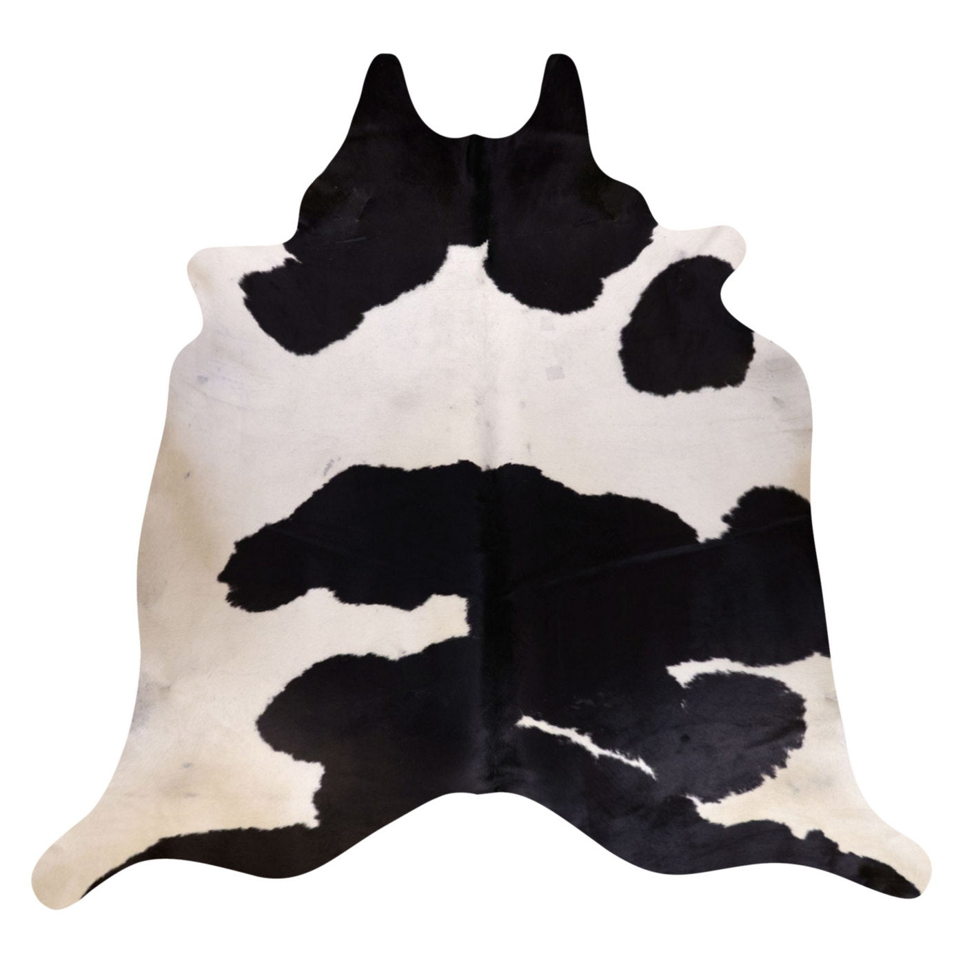 Natural Brazilian Cowhide Rug -  Ivory & Espresso