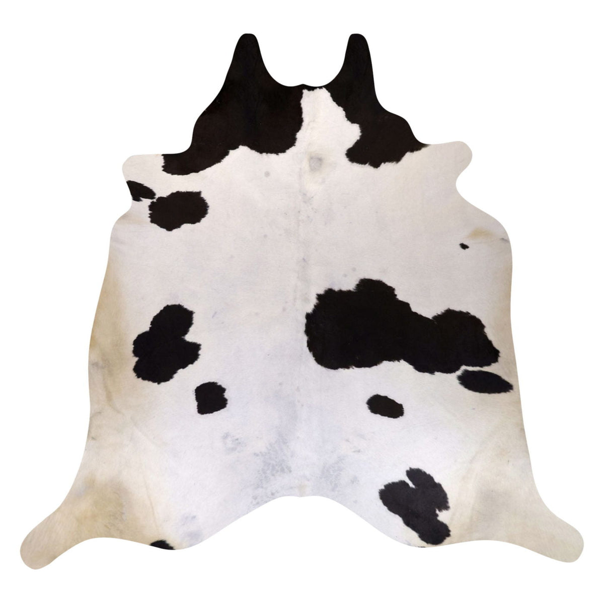 Natural Brazilian Cowhide Rug -  Ivory & Espresso