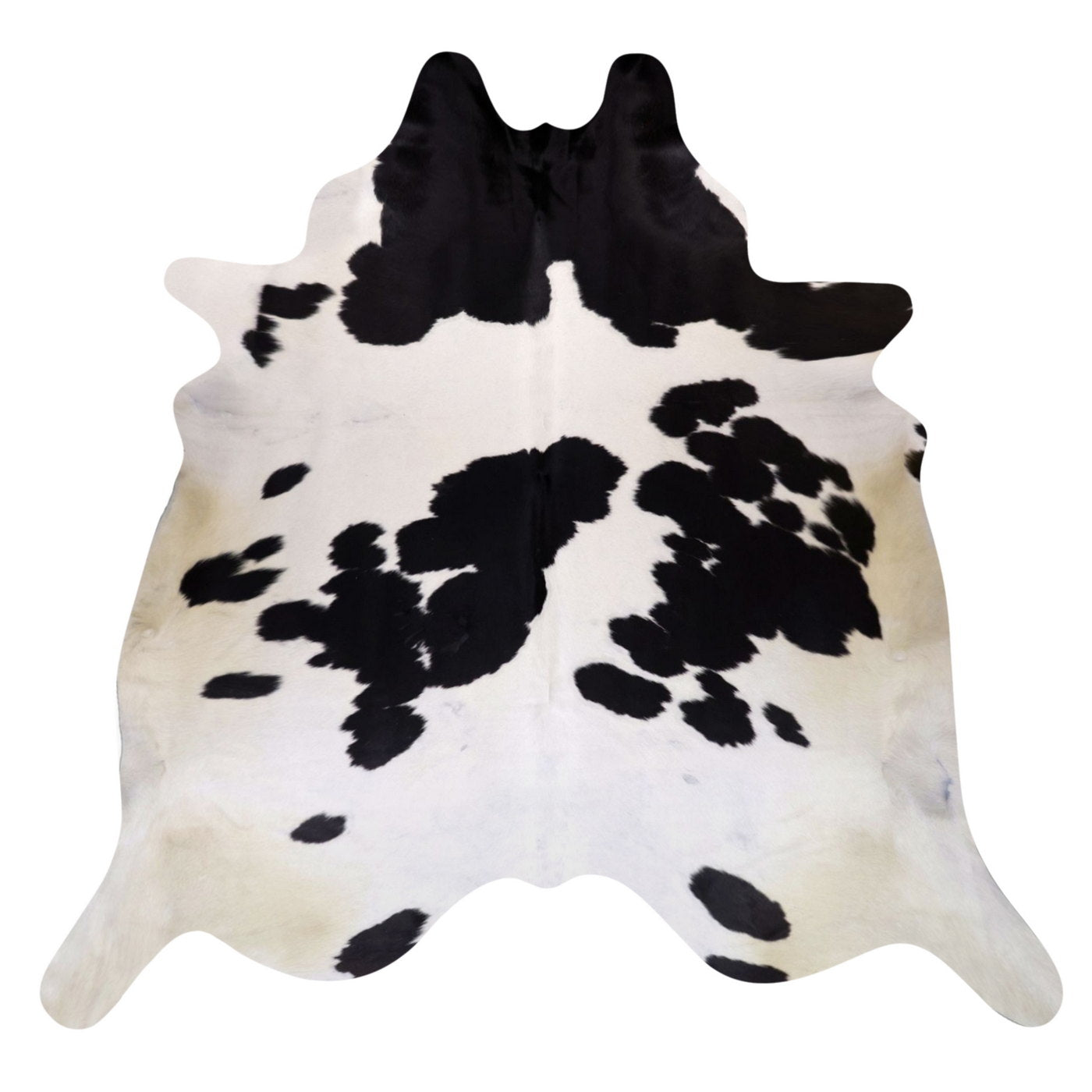 Natural Brazilian Cowhide Rug -  Ivory & Espresso