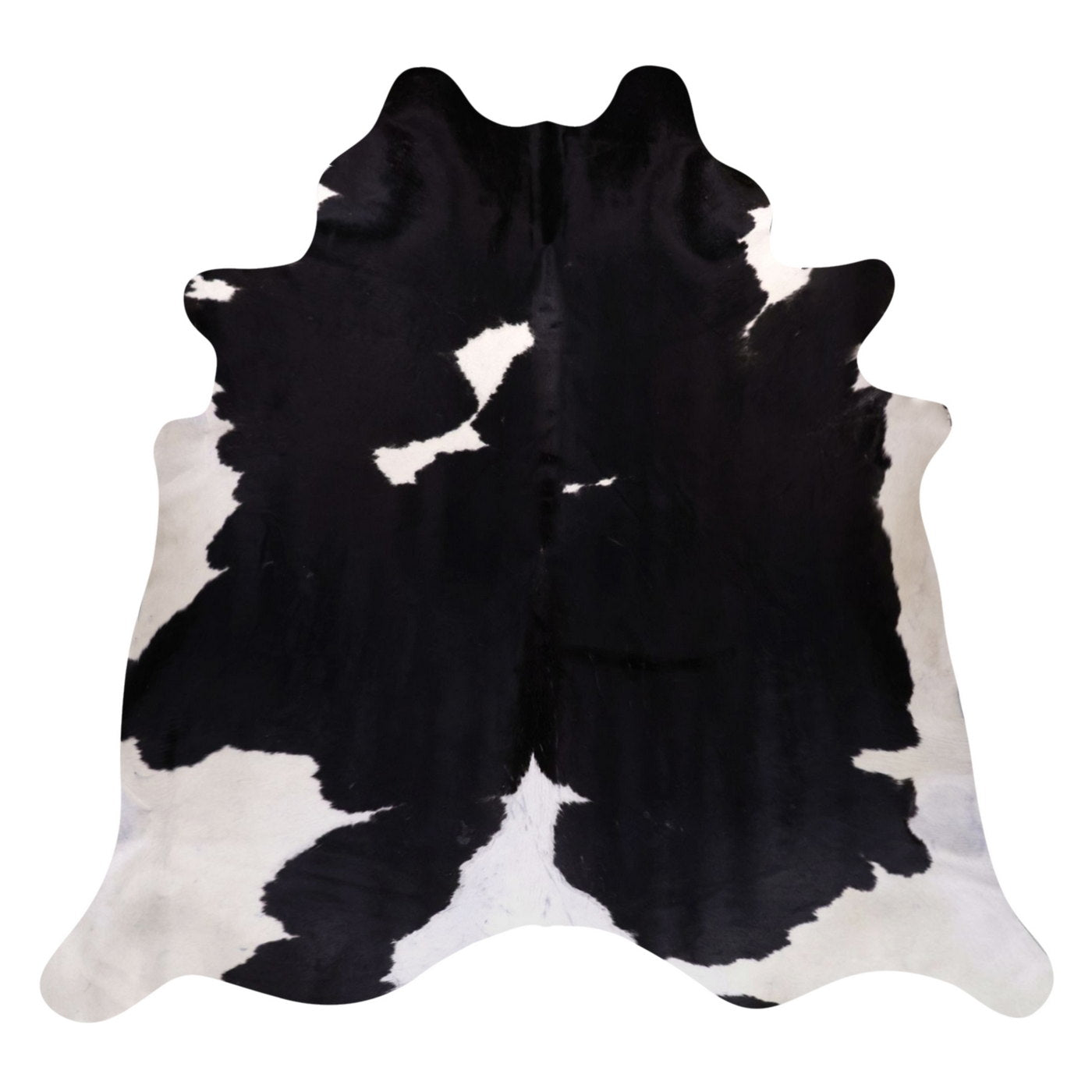 Natural Brazilian Cowhide Rug -  Ivory & Espresso