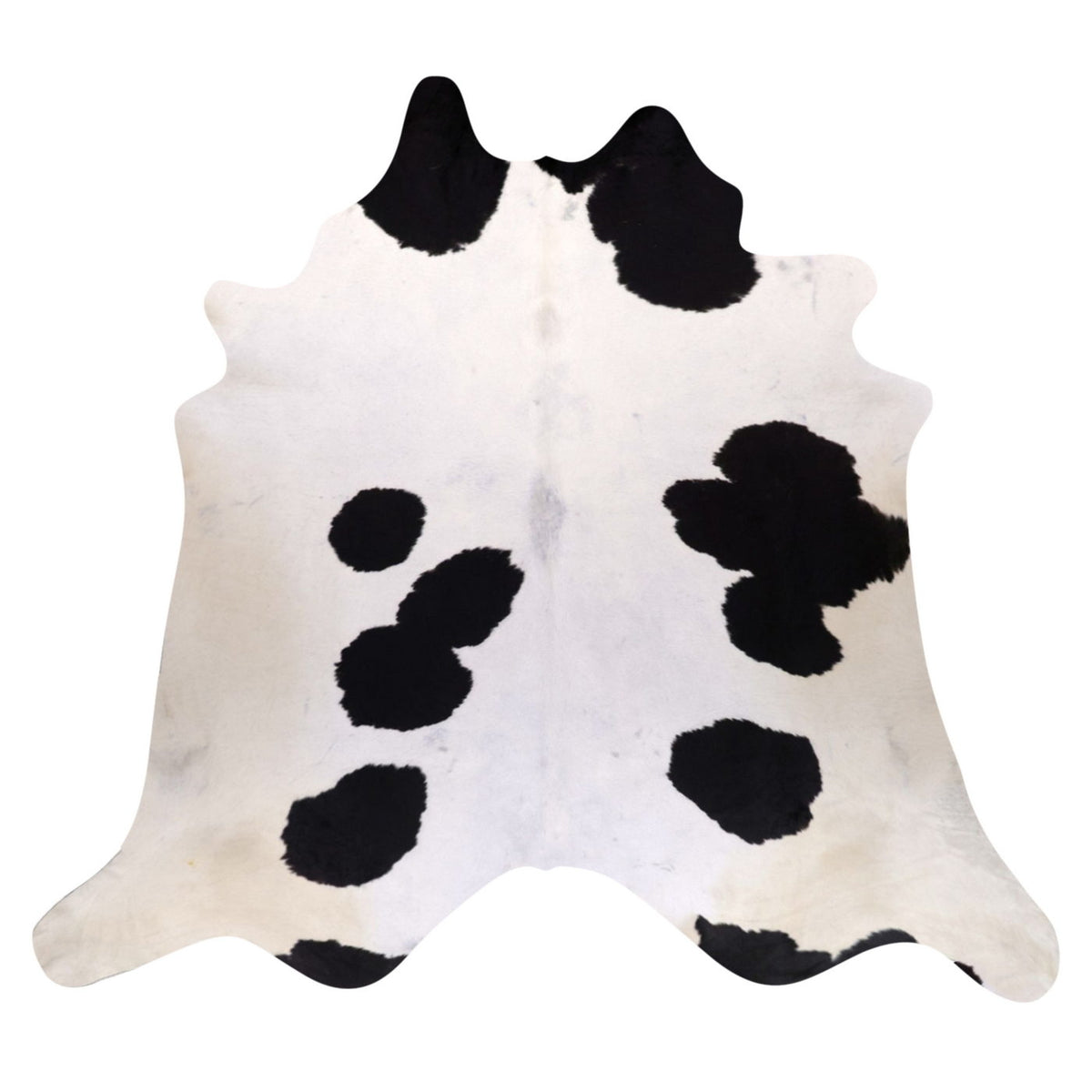 Natural Brazilian Cowhide Rug -  Ivory & Espresso