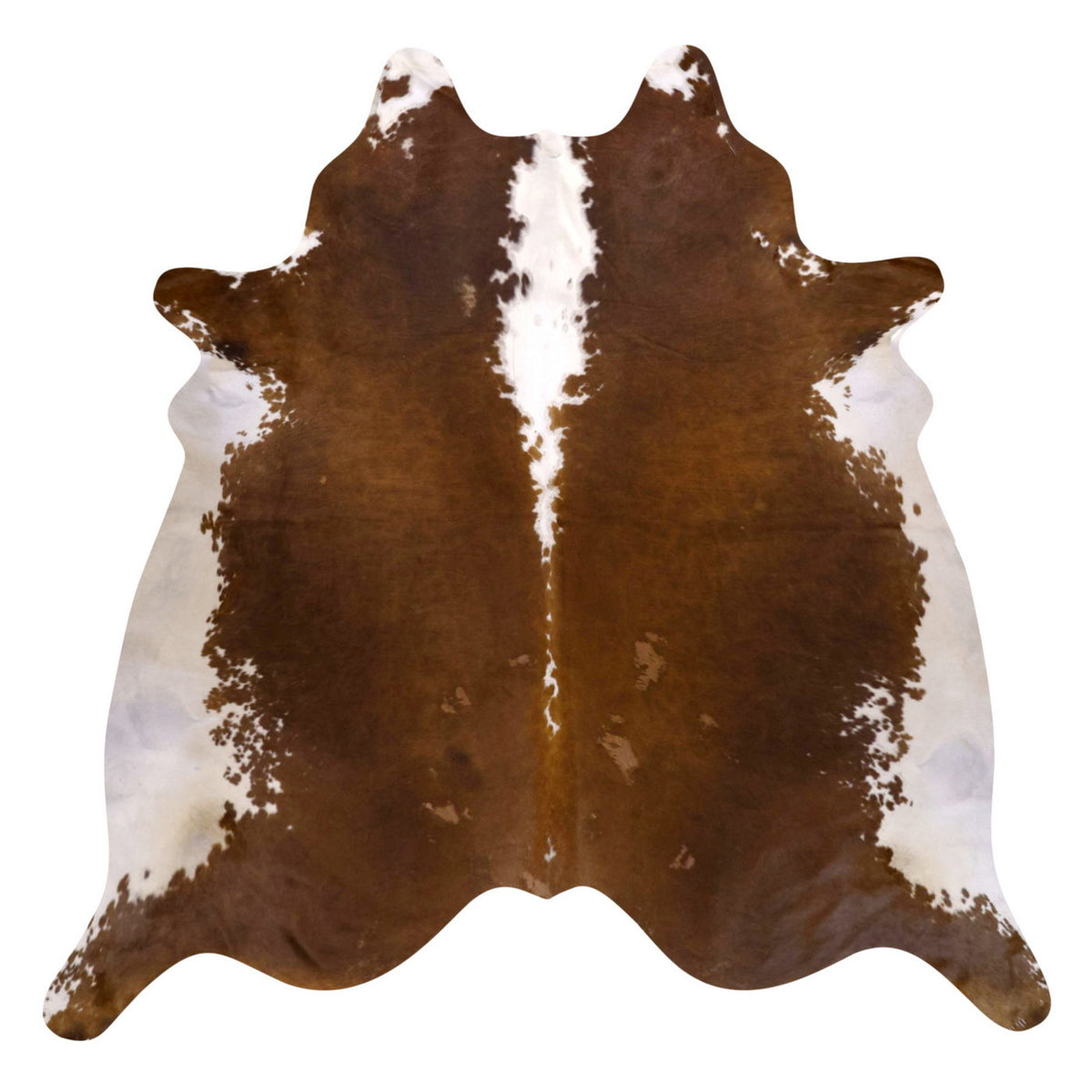 Natural Brazilian Cowhide Rug -  Mocha & Ivory