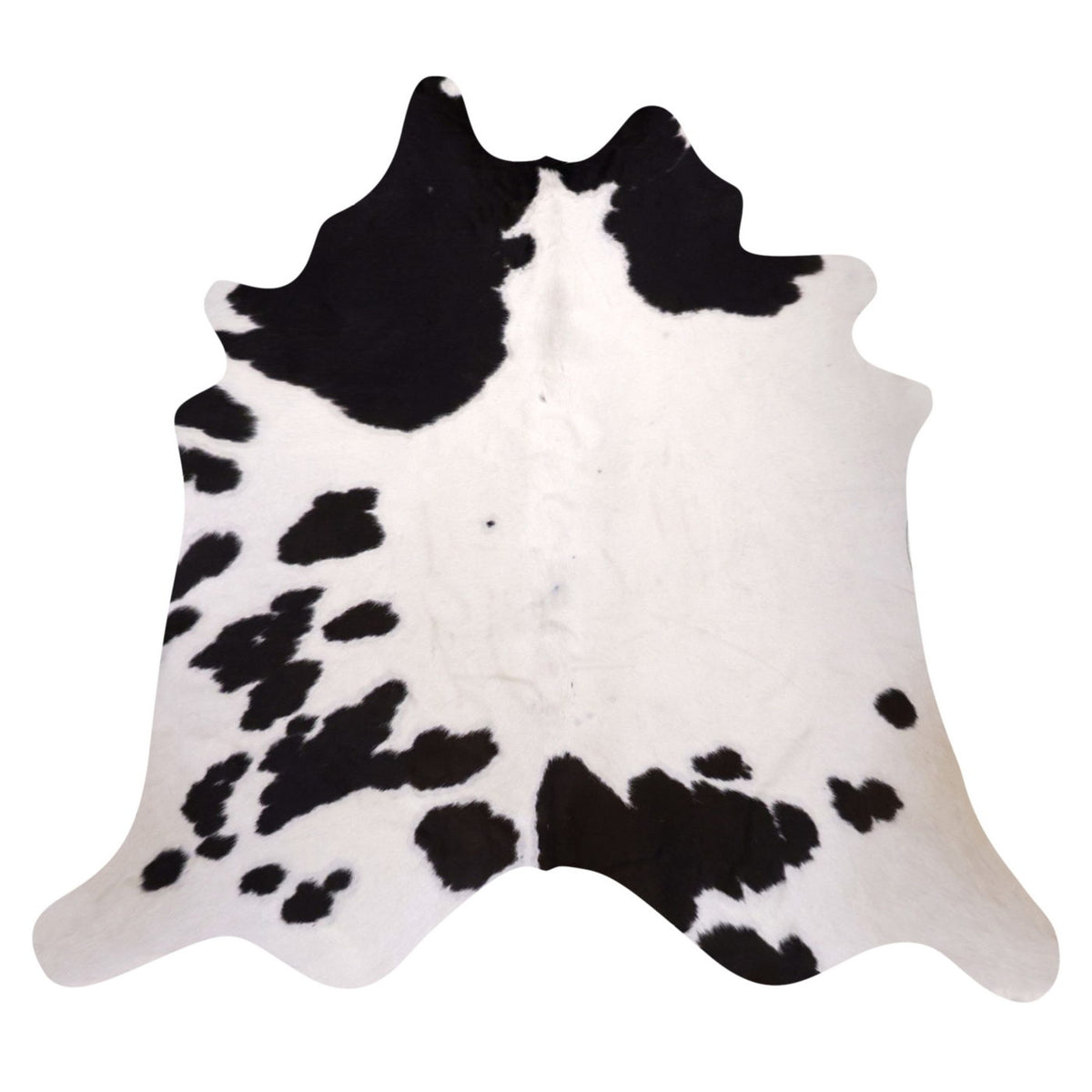 Natural Brazilian Cowhide Rug -  Ivory & Espresso