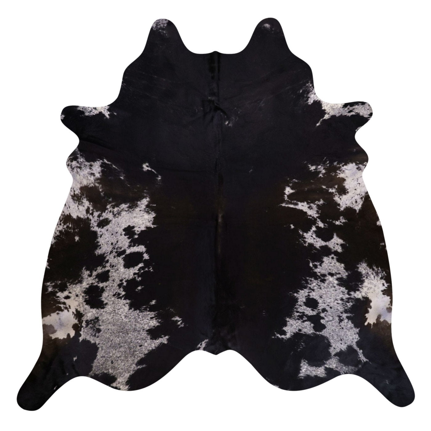 Natural Brazilian Cowhide Rug -  Espresso & Ivory