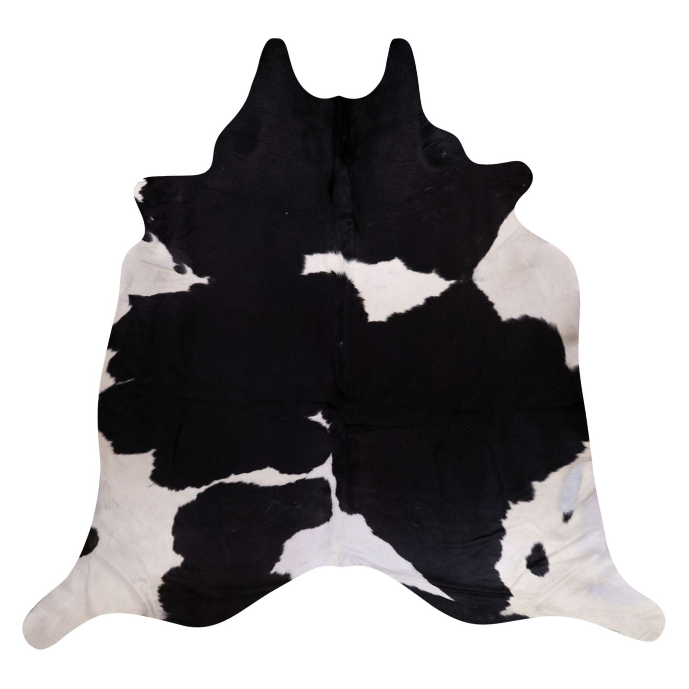 Natural Brazilian Cowhide Rug -  Ivory & Espresso