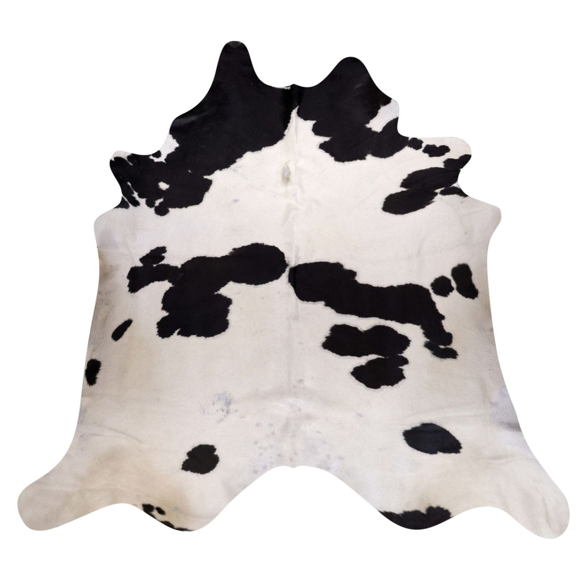 Natural Brazilian Cowhide Rug -  Ivory & Espresso
