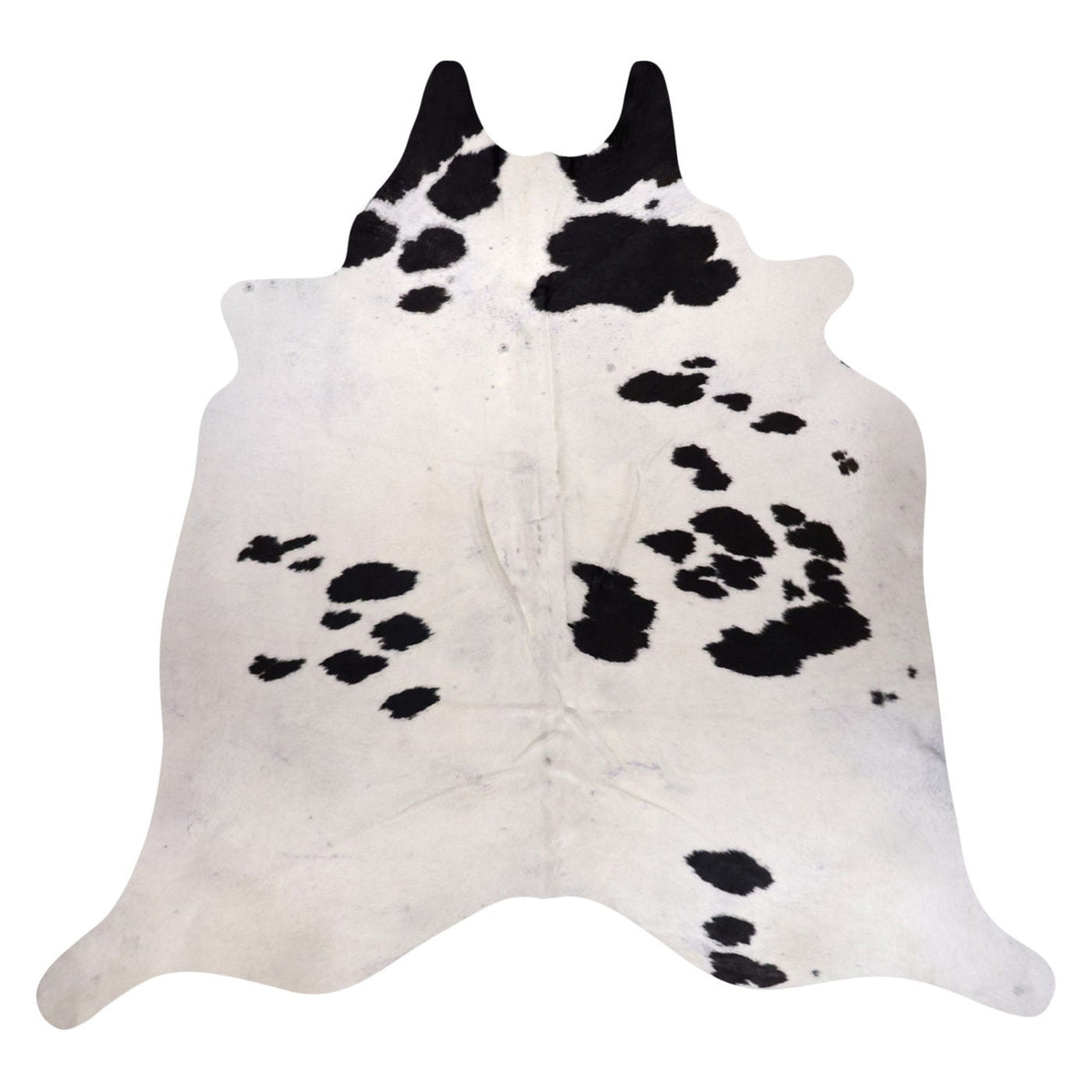 Natural Brazilian Cowhide Rug -  Ivory & Espresso