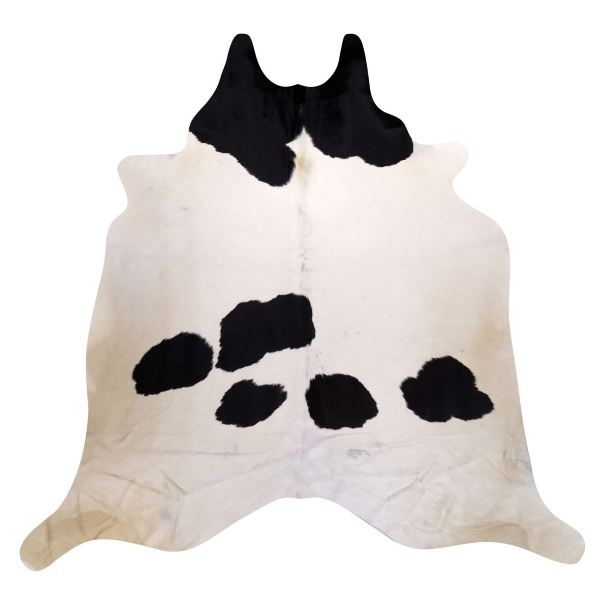 Natural Brazilian Cowhide Rug -  Ivory & Espresso