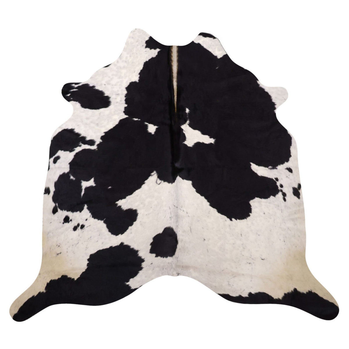Natural Brazilian Cowhide Rug -  Ivory & Espresso
