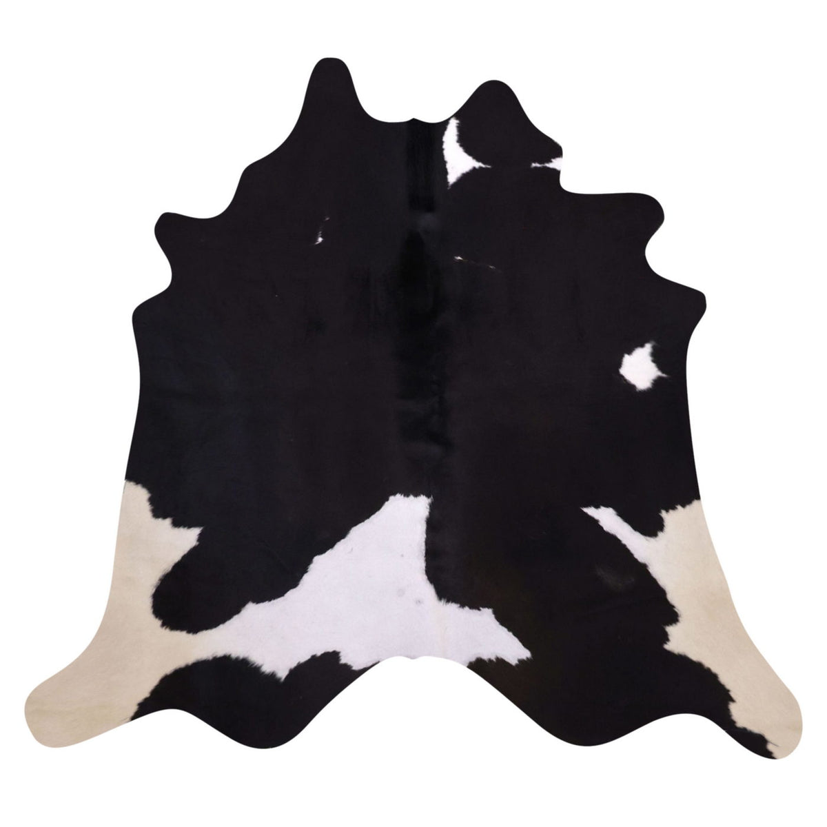Natural Brazilian Cowhide Rug -  Espresso & Ivory