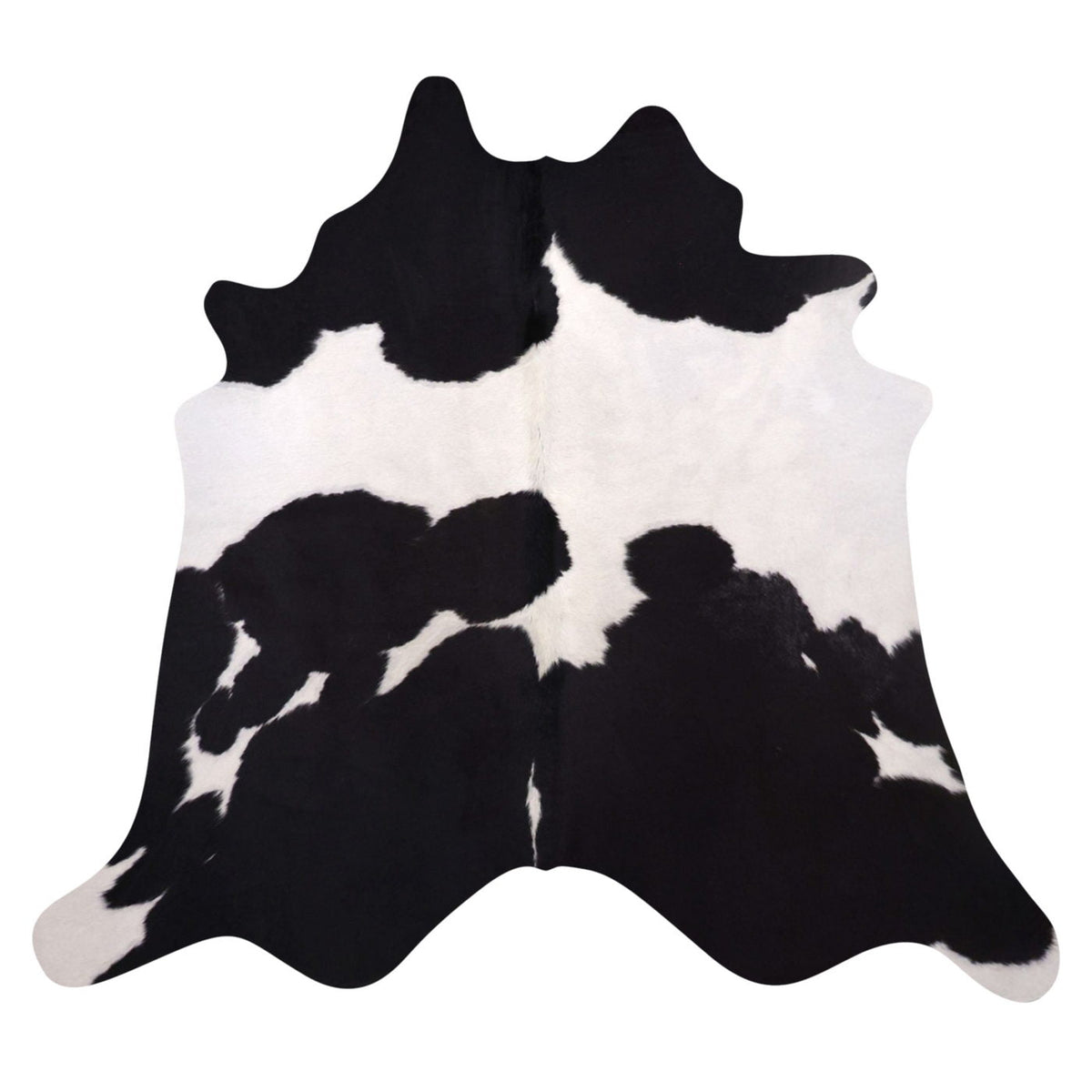 Natural Brazilian Cowhide Rug -  Espresso & Ivory