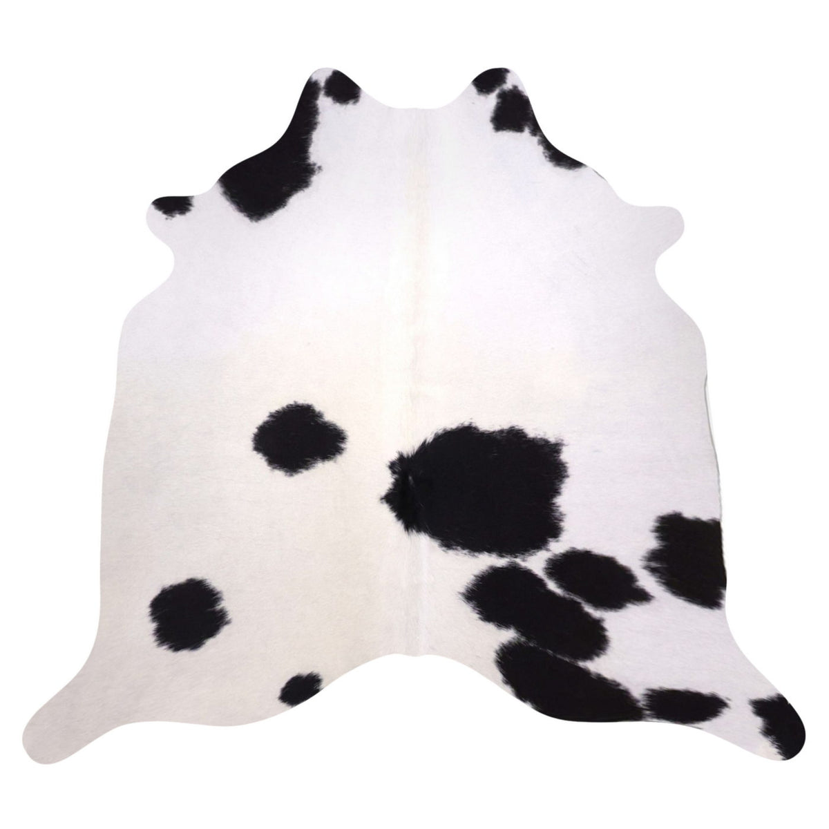Natural Brazilian Cowhide Rug -  Ivory & Espresso
