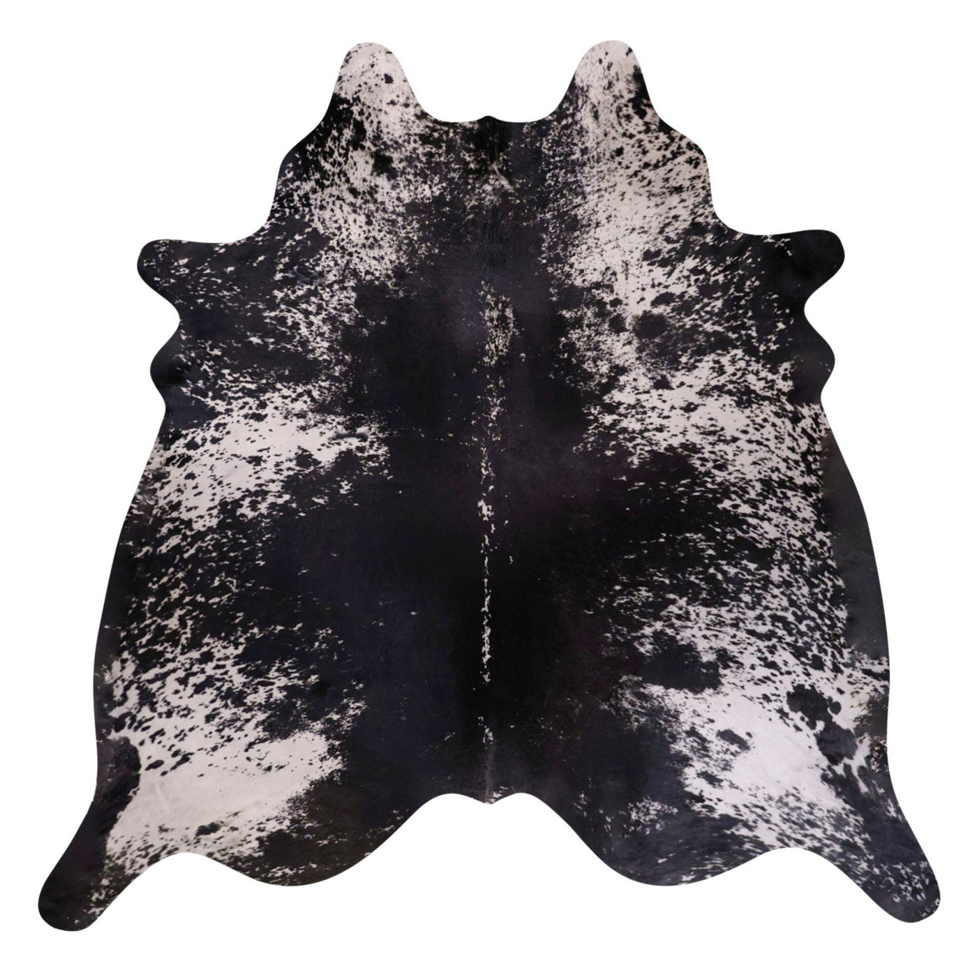Natural Brazilian Cowhide Rug -  Espresso & Ivory