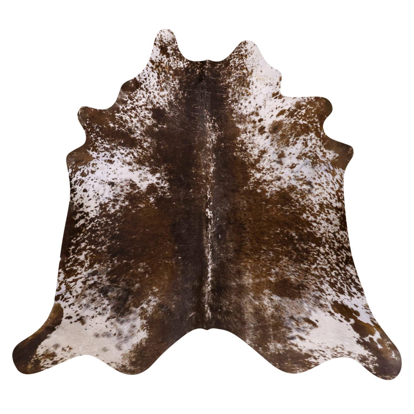 Natural Brazilian Cowhide Rug -  Chocolate, Mocha & Ivory