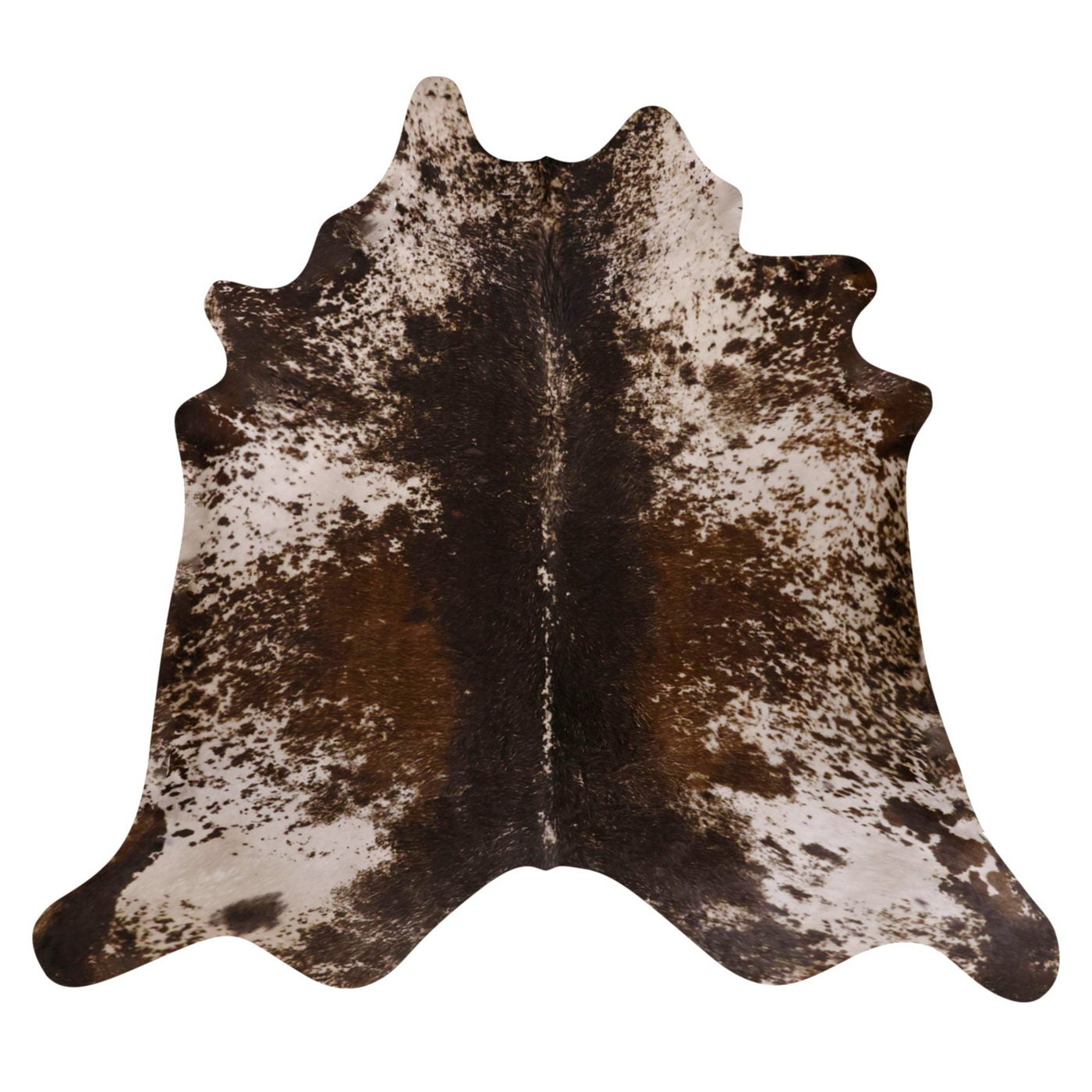 Natural Brazilian Cowhide Rug -  Chocolate, Mocha & Ivory