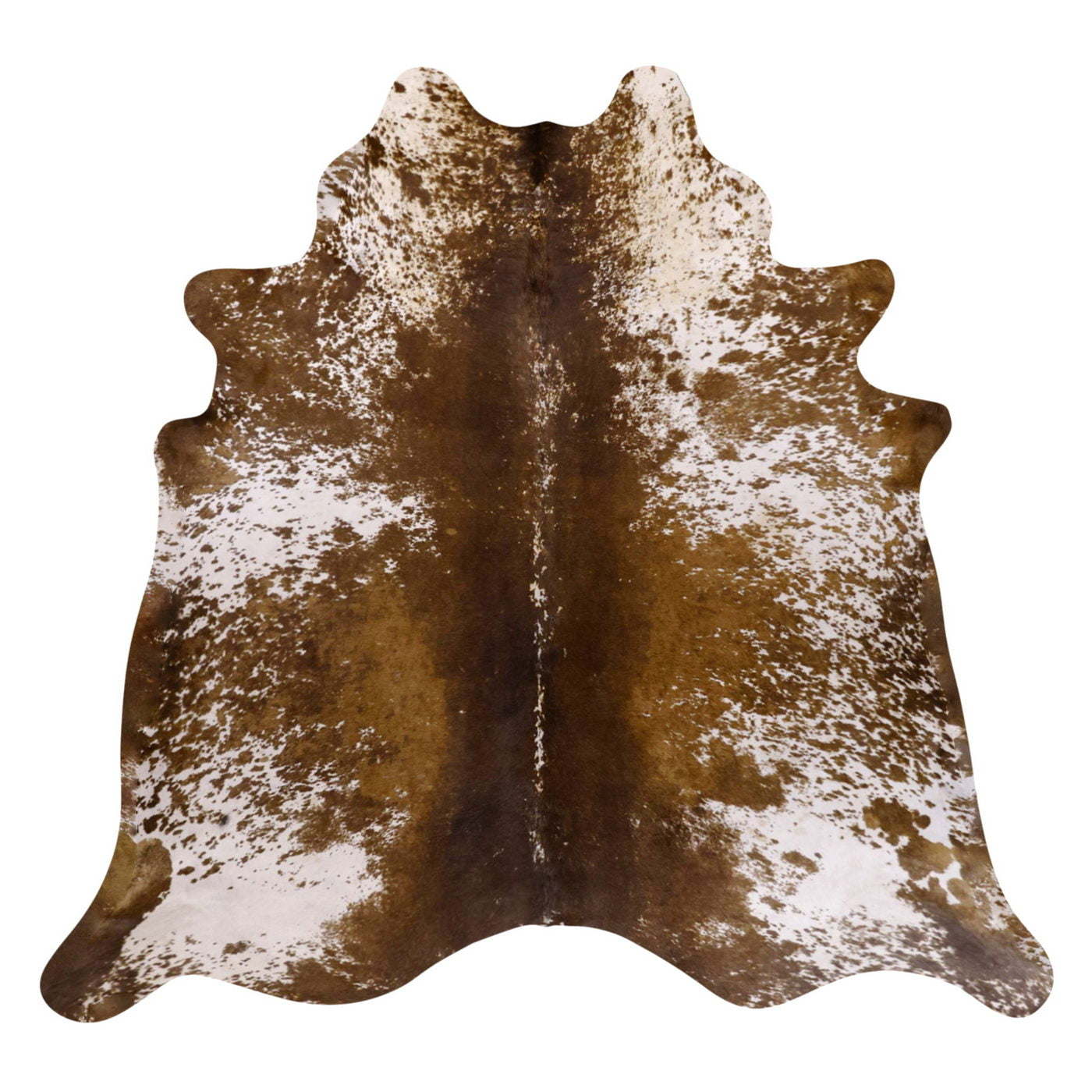 Natural Brazilian Cowhide Rug -  Chocolate, Mocha & Ivory